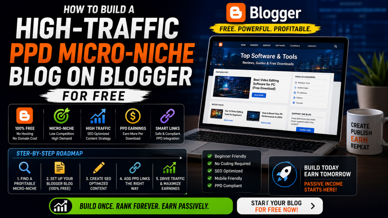 How to Build a High-Traffic PPD Micro-Niche Blog on Blogger for Free